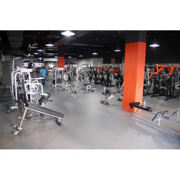 A gym with a wide variety of new and remanufactured gym equipment.