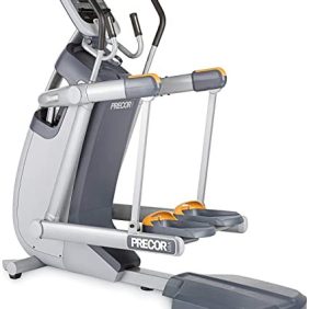 A **Precor 100i AMT - Serviced** with a seat on it.