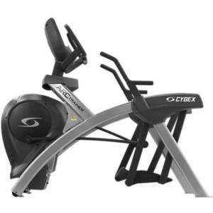 A (New) Cybex 626a Arc Trainer - Serviced (Purple) with a seat and handlebars.