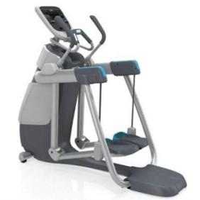 Enjoy a seamless workout with the remanufactured Precor AMT 835 w/Open Stride and P30 Console. Featuring dual handlebars and foot pedals, this machine offers stationary cardio exercise with easy progress tracking via the digital control panel.