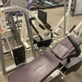 A new Ab Bench Pro - As Is Functional with a remanufactured purple seat.