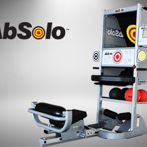 The AbSolo - New machine, a new addition to our collection of remanufactured gym equipment, is showcased on a sleek gray background.