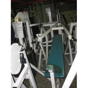 A gym stocked with a diverse range of new and Body Masters Incline Press - Remanufactured gym equipment.