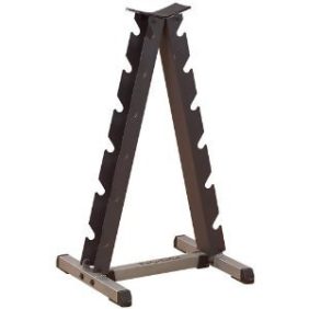 A Body-Solid 6 Pair Vertical Dumbbell Rack - New, featuring new gym equipment.