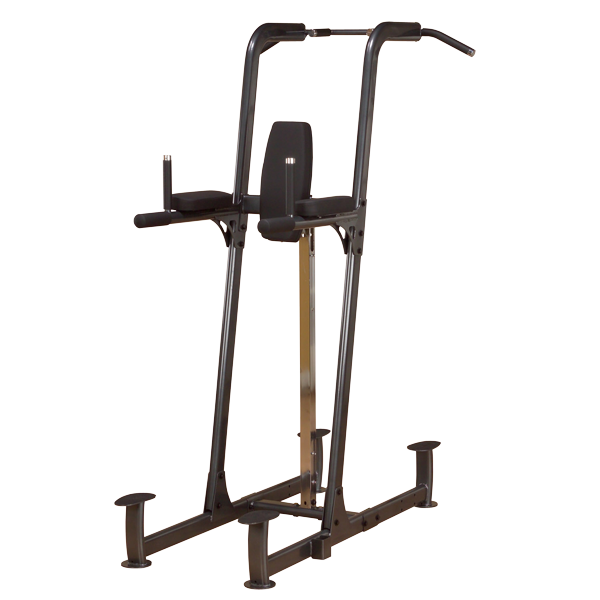 A new Body Solid Fusion Vertical Knee Raise, Dip & Pull Up - New machine on a white background.