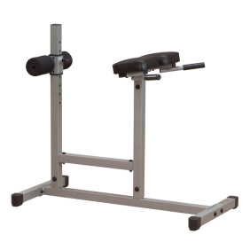 A new Body-Solid PowerLine Roman Chair / Back Hyperextension - New with a back rest on it.