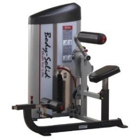 A New or remanufactured Body Solid Pro Clubline Series II Ab/Back Machine 160 lbs with a seated position.
