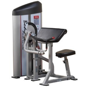 A Body Solid Pro Clubline Series II Arm Curl Machine 235lbs - New, with a seated position, available in new or remanufactured condition.