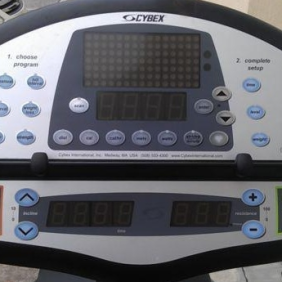 A new Cybex 620a Arc Trainer - Remanufactured with a digital display on it.