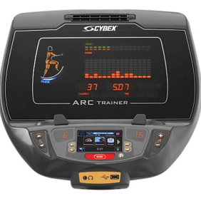 The Cybex 770AT Total Body Arc Trainer w/Standard Console - Remanufactured offers a fantastic cardio workout, utilizing the latest technology for maximum results. Whether you prefer a new or remanufactured gym equipment, the Cybex 770AT Total Body Arc Trainer w/Standard Console - Remanufactured is