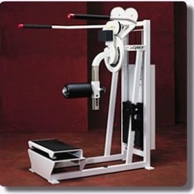 A new Cybex VR Multi Hip - Remanufactured exercise machine with black handles.