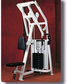 A new Cybex VR Row/Rear Delt - Remanufactured with a bench and a pulley.