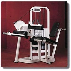 A new Cybex VR2 Selectorized Seated Leg Curl - Remanufactured gym machine with a seated position.