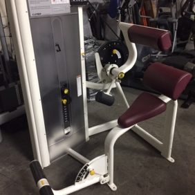 A new Cybex VR3 Back Extension Cleaned and Serviced with a red and white seat.