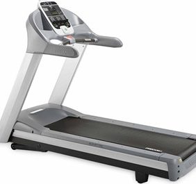 New Precor 954i Experience Treadmill - Remanufactured on a white background.
