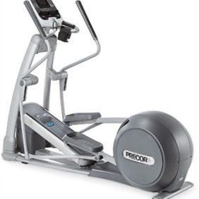 A Precor 556i Experience Elliptical - Serviced with a seat and pedals, available in both new and remanufactured gym equipment.