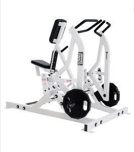 A new Hammer Strength Plate Loaded Iso-Lateral Rowing - Remanufactured machine on a white background.