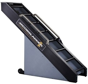 A black Jacobs Ladder 2 -NEW with a handle on it offering new accessibility solution for individuals.