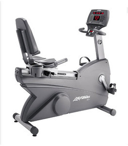 The Life Fitness 95Ri Recumbent Exercise Bike - Remanufactured, available in both new and remanufactured models, is showcased on a clean white background.