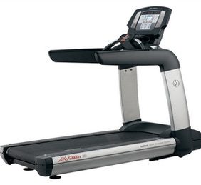 A white Life Fitness 95T Inspire Treadmill - Remanufactured machine.