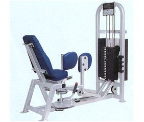 A new Life Fitness PRO Abductor - Remanufactured exercise machine with a blue seat.