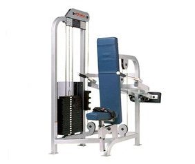 A Life Fitness PRO Seated Dip - Remanufactured gym machine with a blue seat.