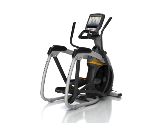 Matrix A5X Ascent Trainer - Remanufactured with a monitor on a white background, featuring new gym equipment.