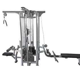 A new Muscle D Deluxe 4 Stack Jungle Gym Version A - New with a bench and weights.
