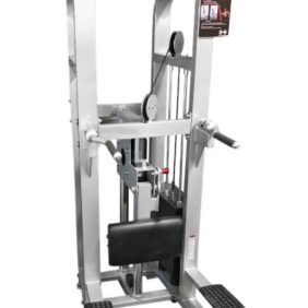A **Muscle D Fitness Weight Assisted Chin/Dip COMBO MACHINE with Roller Bearings** with two handles on it.