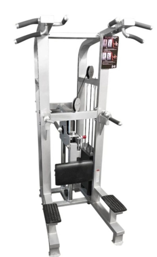 Muscle D Fitness Weight Assisted Chin/Dip COMBO MACHINE with Roller Bearings