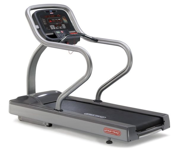 A new Star Trac ETR Treadmill - Serviced on a white background.