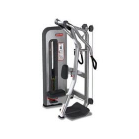 A new Star Trac Inspiration Row machine with a pulley attached to it.