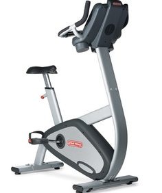 A Star Trac Pro S Series Upright Bike - Serviced on a white background, available in both new and remanufactured options.