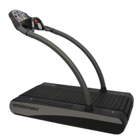 The Woodway Desmo Evo Treadmill - Remanufactured, a new gym equipment, is shown on a white background.