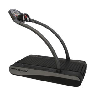 The Woodway Desmo Evo Treadmill - Remanufactured, a new gym equipment, is shown on a white background.