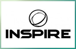 A logo with the word inspire and the keywords New & Remanufactured Gym Equipment on it. Inspire logo