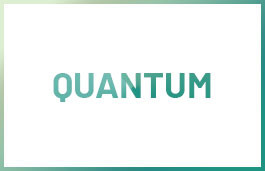 A white background showcasing an array of new and remanufactured gym equipment, with the text elegantly displayed in striking blue. Quantum logo