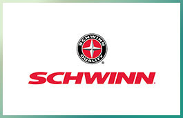 Schwinn logo on a green background promoting new gym equipment. Schwinn logo on a green background promoting new gym equipment.