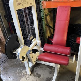 A room filled with new and remanufactured gym equipment.