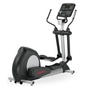 The Life Fitness Pro 2 8 Stack - Serviced elliptical exercise machine offers a digital display and adjustable resistance handles, providing a versatile workout experience.
