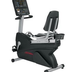 The Life Fitness Pro 2 8 Stack - Serviced features a digital display and padded seat on a sturdy frame.