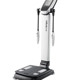 The InBody270 - Brand New is a body composition analyzer with a digital display and hand/foot electrodes for accurate measurements.