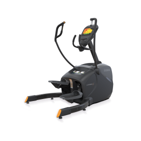 The remanufactured Octane Lateral X Elliptical, equipped with a digital display, foot pedals, and moving handlebars, is displayed against a plain white background.